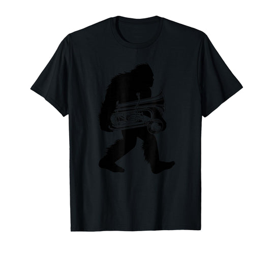Bigfoot Euphonium T-Shirt, Instrument Sasquatch Tee Apparel T-Shirt