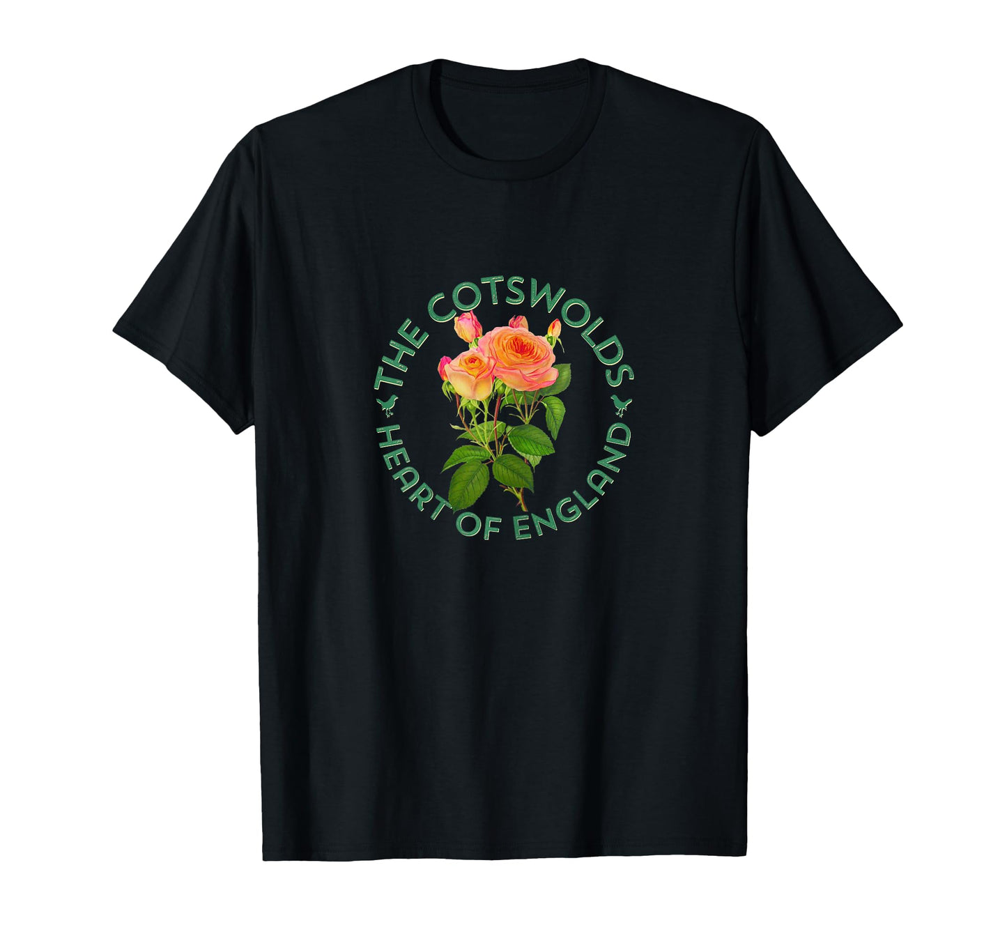 The Cotswolds England UK Roses Girl's Women Gardener's T-Shirt