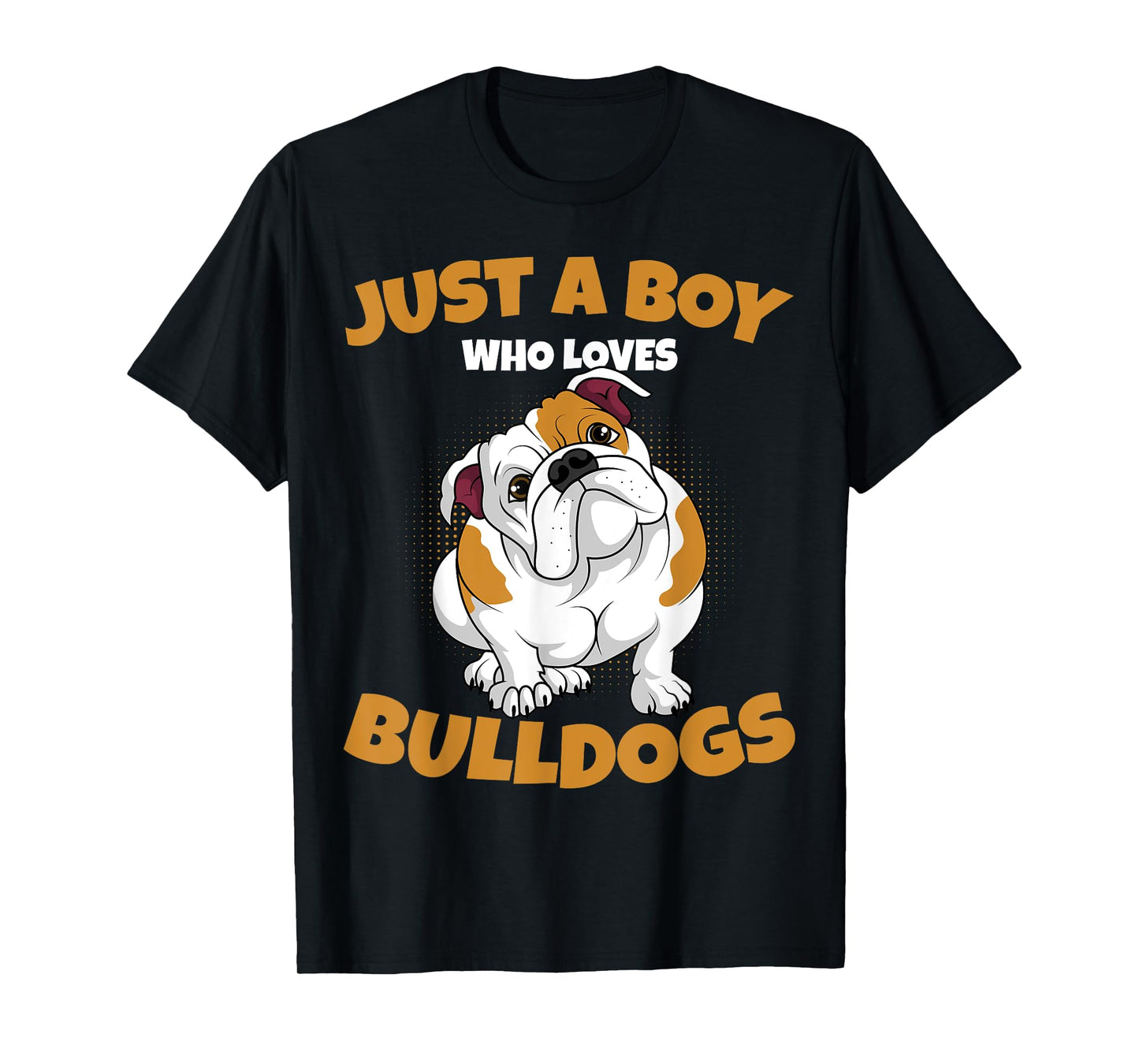 Just A Boy Who Loves English Bulldogs Kids Boys T-Shirt