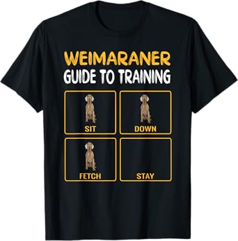 Funny Weimaraner Guide To Training Dog Obedience Trainer T-Shirt for Men Women