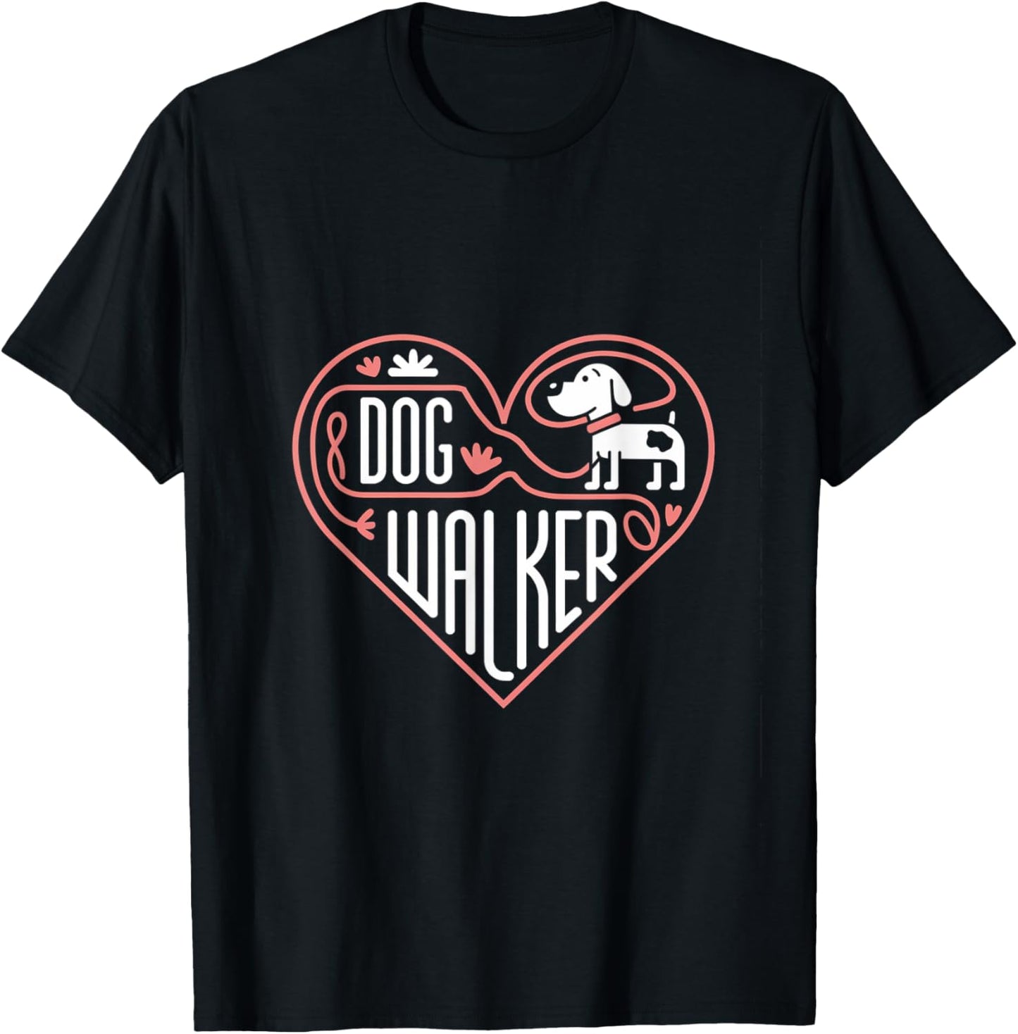 Dog Walker Heart Design with Cute Dog T-Shirt