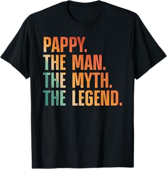 Pappy Design For Grandpa Grandfather From Grandkids Pappy T-Shirt