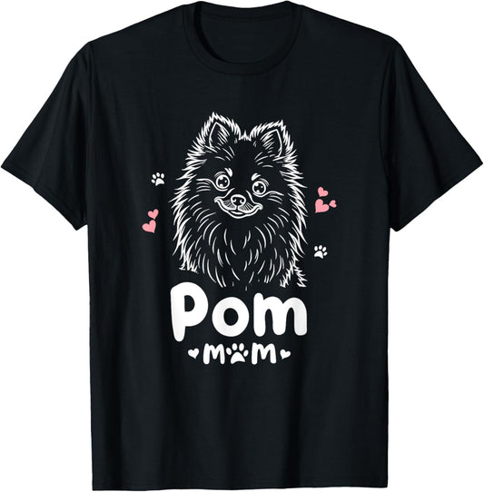 Pom Mom Pomeranian Dog T-Shirt