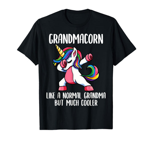 Unicorn Grandma Girl Birthday Party Clothing GrandmaCorn T-Shirt