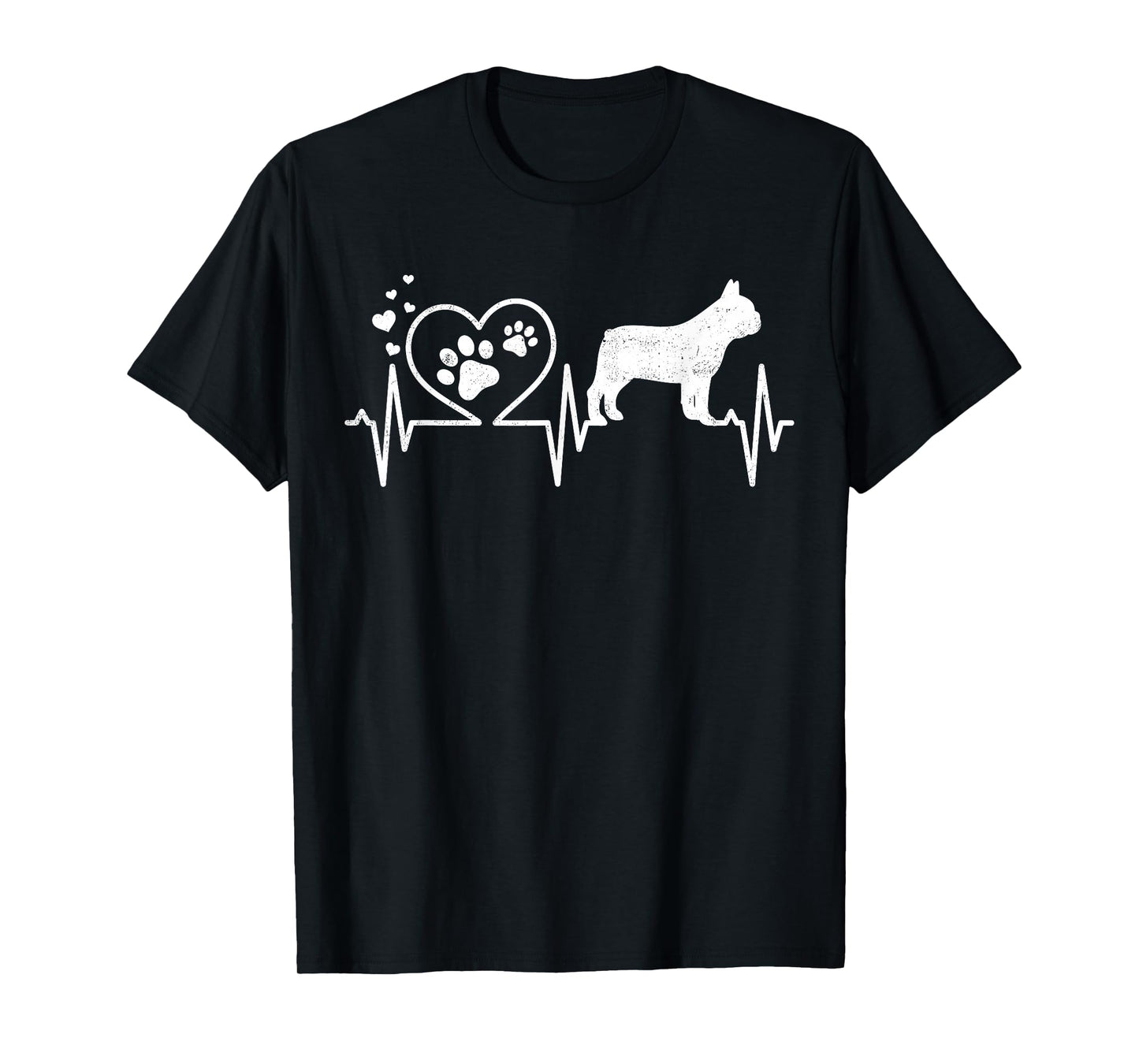 Frenchie French Bulldog Mom Mom Dad Heartbeat T-Shirt for Men Women Kids