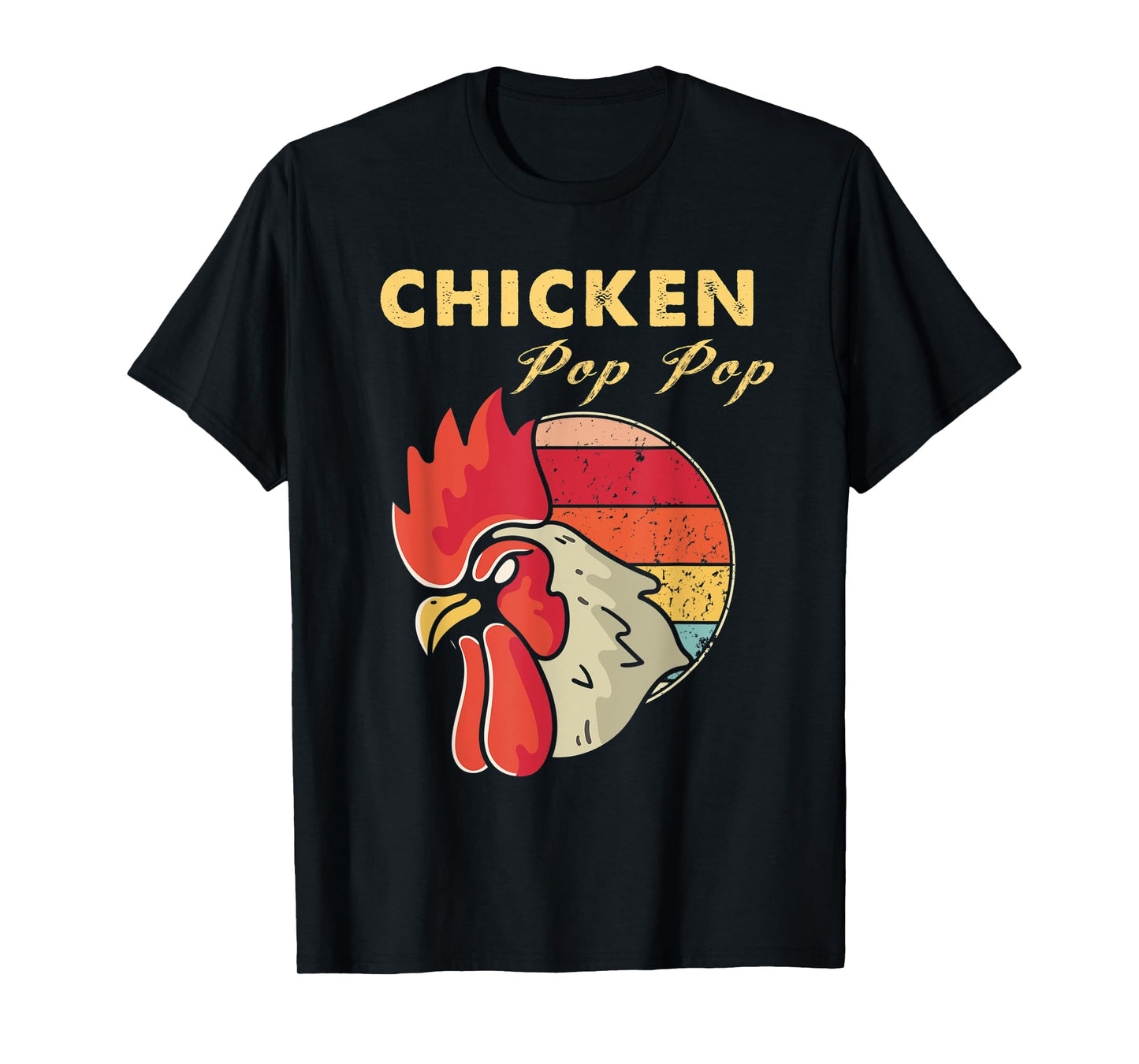 Chicken Pop Pop Grandpa Poultry Farmer Vintage T-Shirt