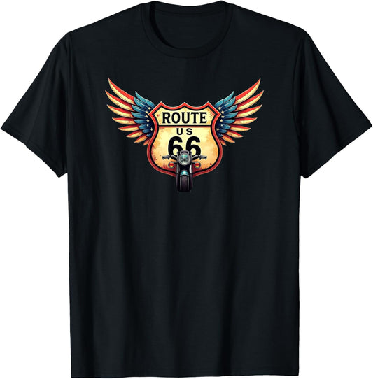 Retro Route 66 Road Trip Vintage Adventure T-Shirt