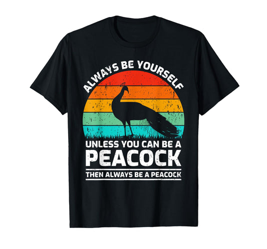Vintage Peacock Bird Lover Retro Cute Peacock T-Shirt