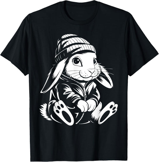 Thug Bunny Rabbit Gangster Rabbit Funny Bunny Lovers Design T-Shirt