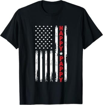 Happy Pappy shirt pappy gift Grandpa shirt Patriotic Grandpa Women Kids Men T-Shirt