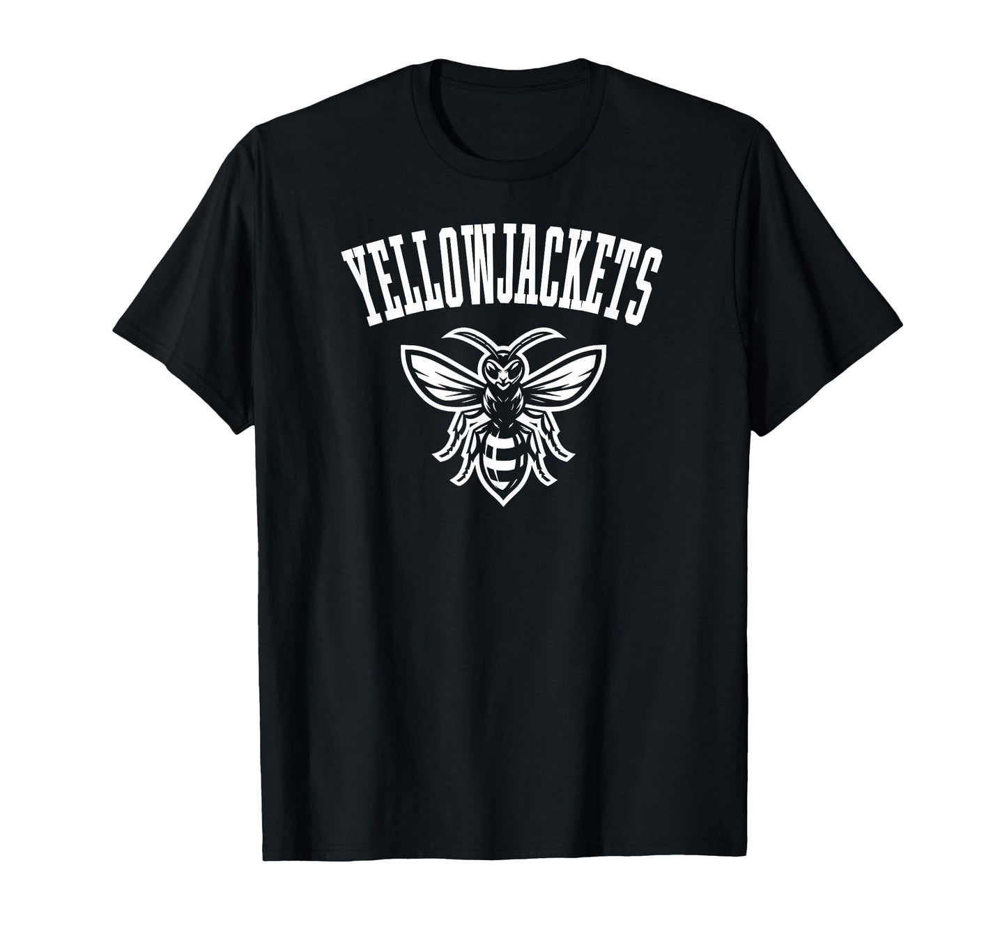 Yellowjackets Mascot for Players and Fans White Print T-Shirt