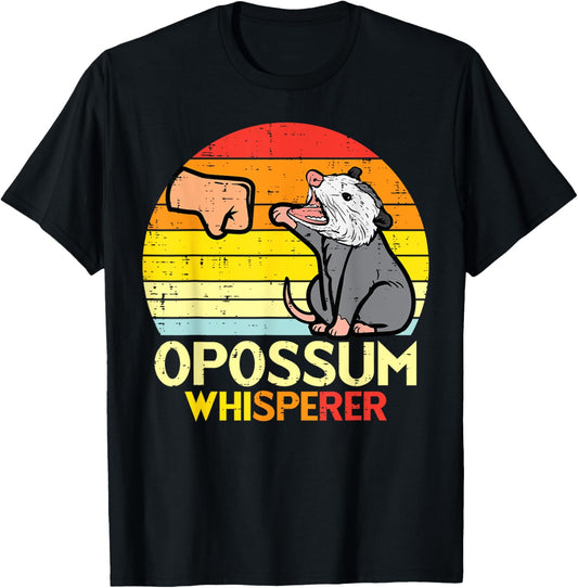 Opossum Whisperer Fist Bump Retro Possum Men Boys Kids Women T-Shirt