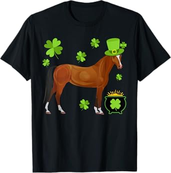 Horse Lovers St. Patrick's Day Gift T-Shirt