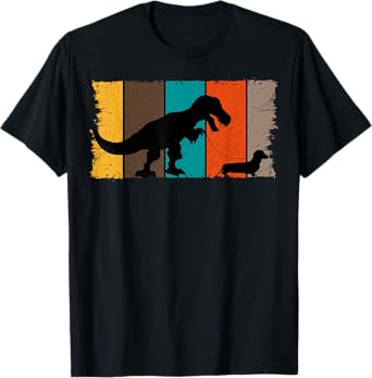T-Rex Walking Dachshund Sausage Dog Lover T-Shirt