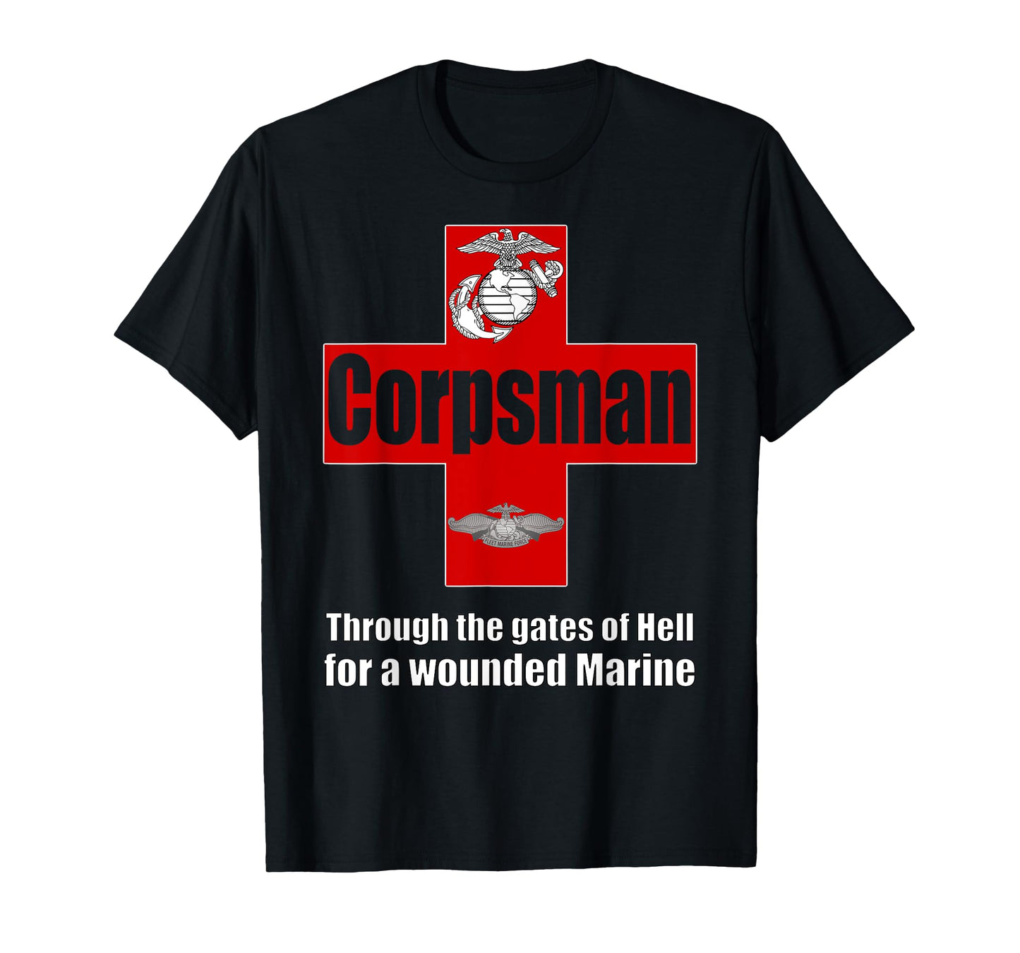 FMF 8404 Navy Corpsman T Shirt Eagle Globe Anchor T-Shirt