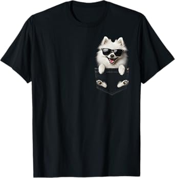 Pocket American Eskimo Dog Cute Dog Lover Owner Gift T-Shirt