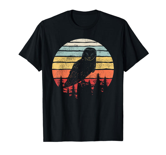 Vintage Retro Barn Owl Bird T-Shirt
