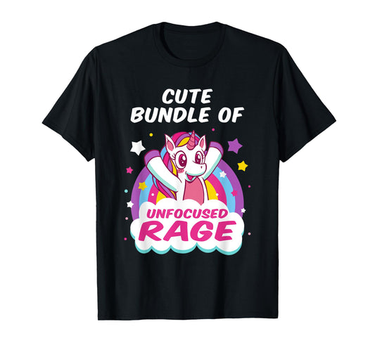 Cute Bundle Of Unfocused Rage Pastel Goth Rainbow Unicorn T-Shirt