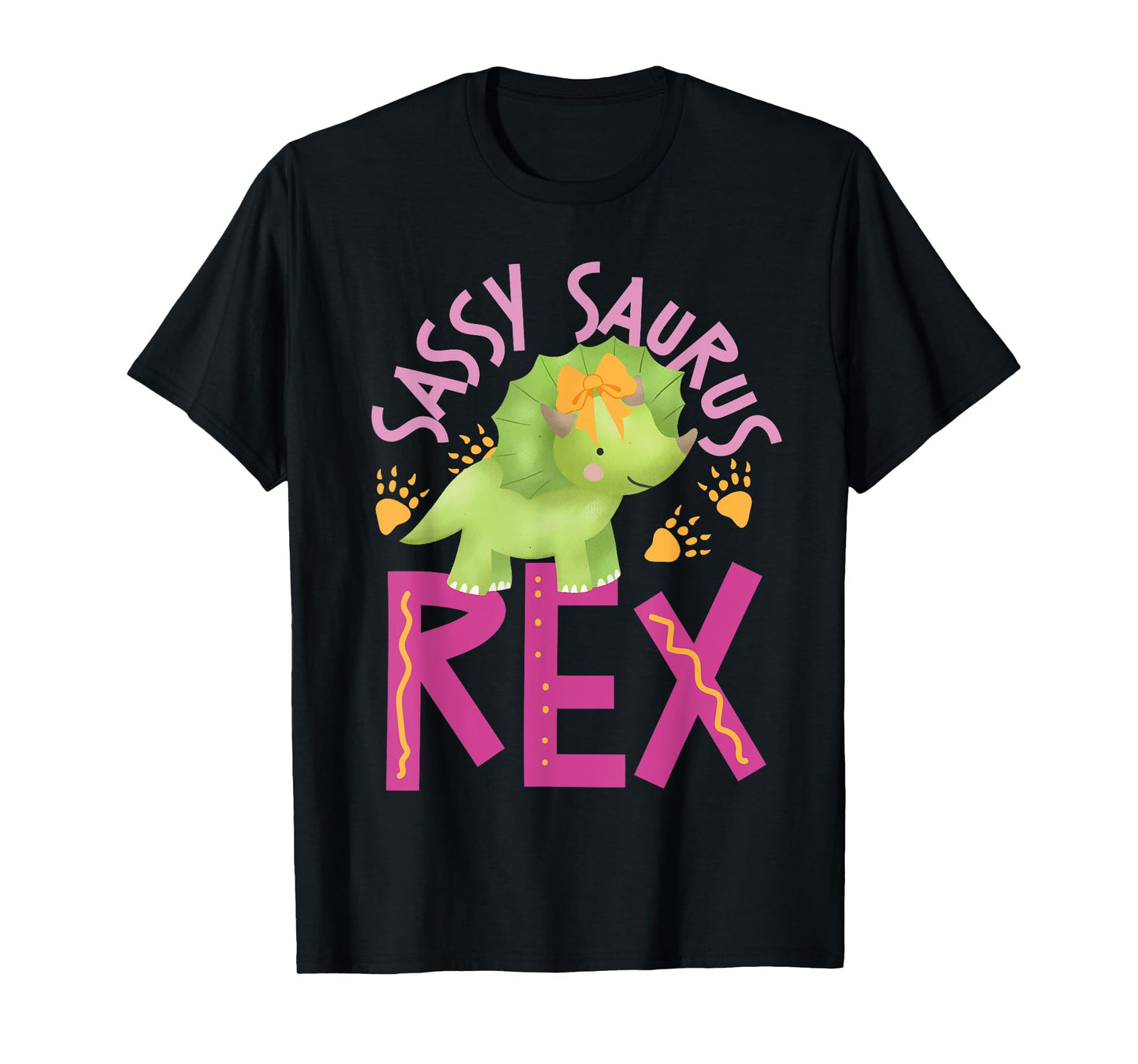 Sassy Saurus Cute Dinosaurs Design For Girls T-Shirt