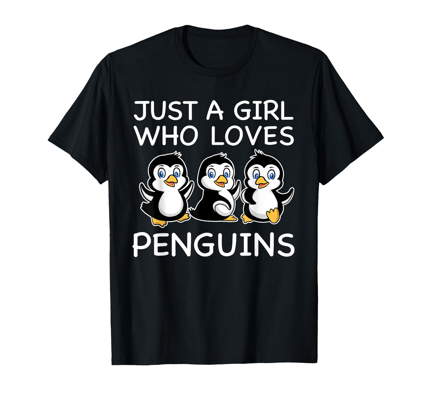 Cute Penguin Art Women Girls Baby Bird Animal Penguin Lover T-Shirt