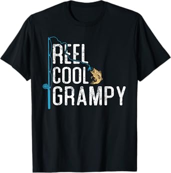 Reel Cool Grampy vintage funny fishing rod gifts for Grampy T-Shirt