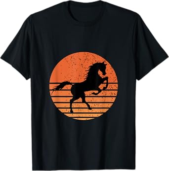 Horse Shadow: Vintage Sunset T-Shirt