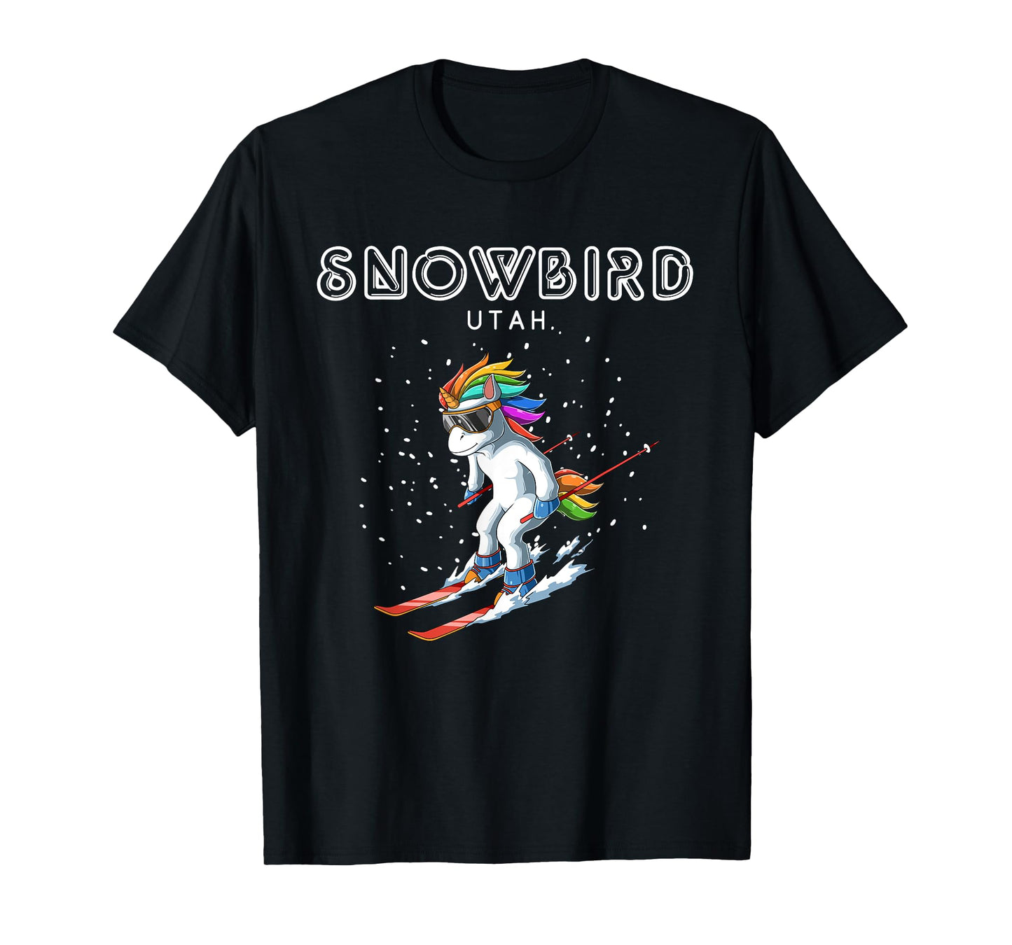 Snowbird Utah - Unicorn USA Ski Retro Gift T-Shirt