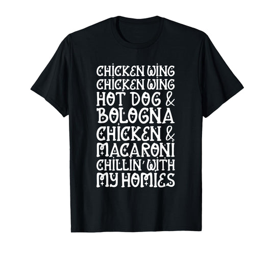 Chicken Wing Chicken Wing Hot Dog and Bologna Shirt Funny T-Shirt