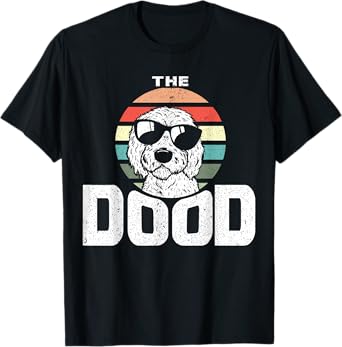 Retro The Dood Funny Goldendoodle Dog Lover Gift For Him Her Men Women Girls Kids T-Shirt