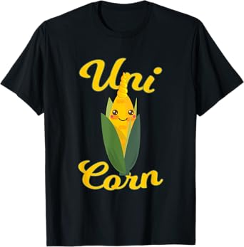 Uni Corn Cob With Horn Veggie Lover Funny Corn Gift T-Shirt