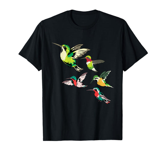 Animal Lover Birdwatching Beautiful Bird Hummingbird T-Shirt