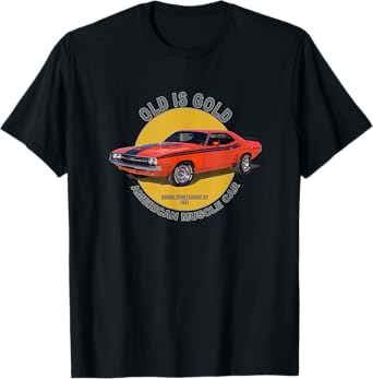 Challenger RT American Muscle Car 60s 70s Old is Gold T-Shirt