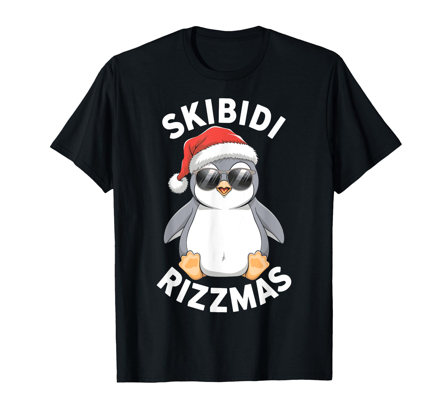 Skibidi Rizzmas Funny Christmas Christmas Season Penguin T-Shirt