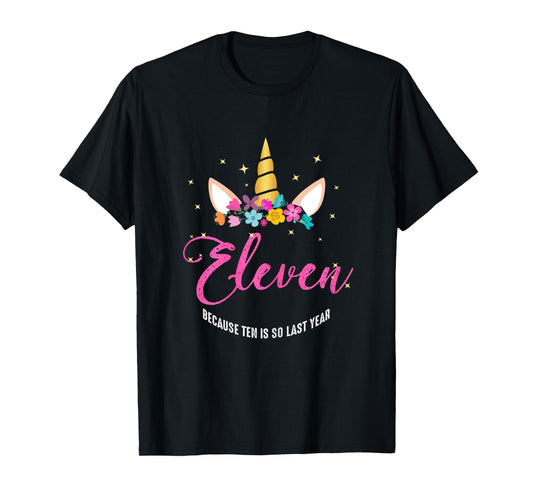 11 Years Old Birthday Girl Gifts Unicorn 11th Birthday T-Shirt