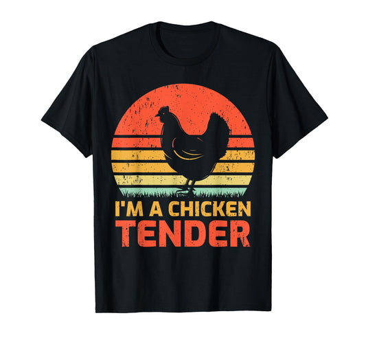 Vintage Chicken Farmer Retro I'm A Chicken Tender T-Shirt