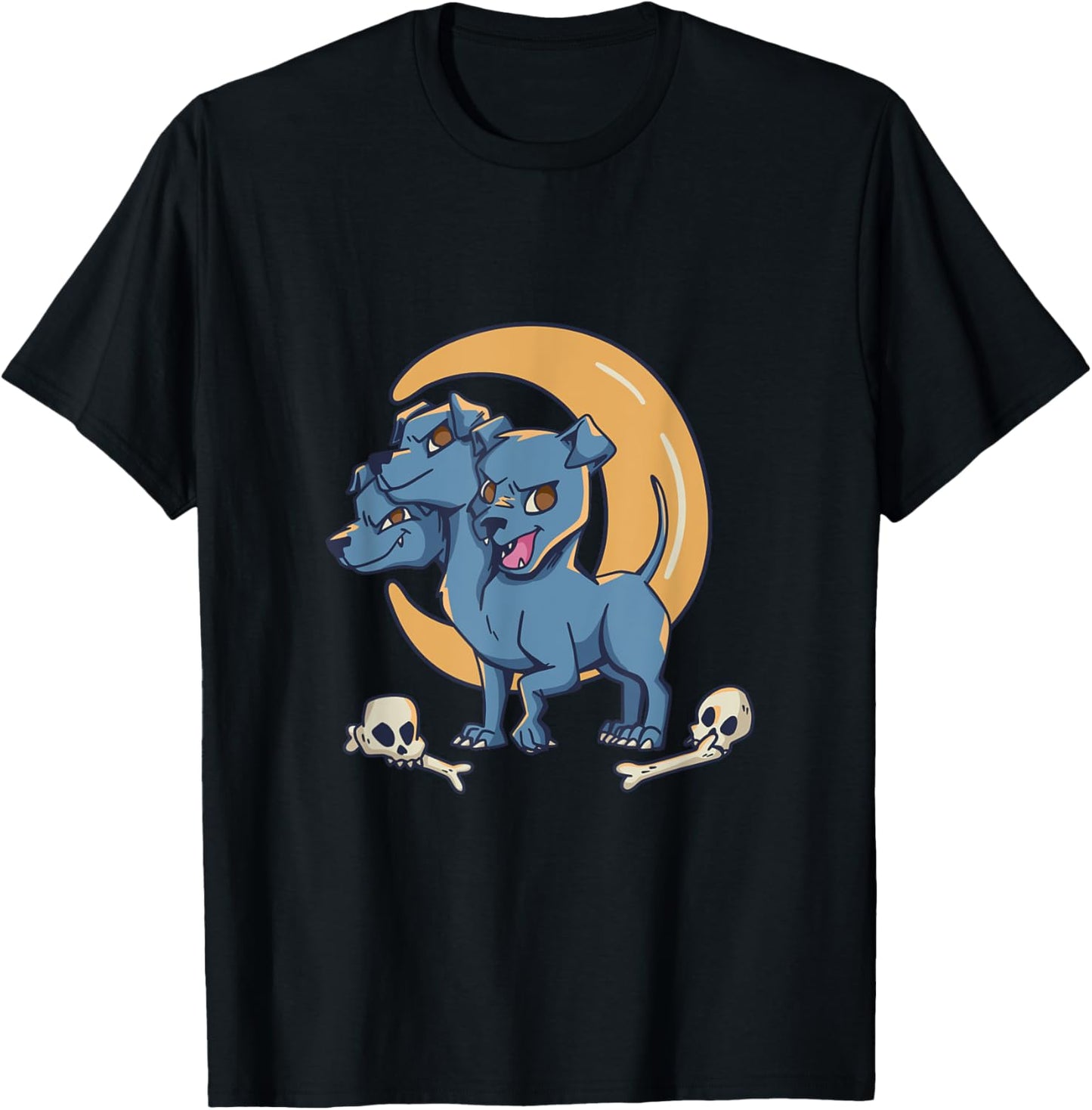 Cerberus - Cute Three-Headed Dog Comic Style Mythology T-Shirt