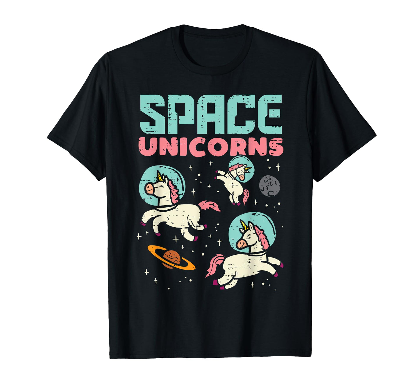 Space Unicorn Astronaut Cute Galaxy Animal Women Girls Kids T-Shirt