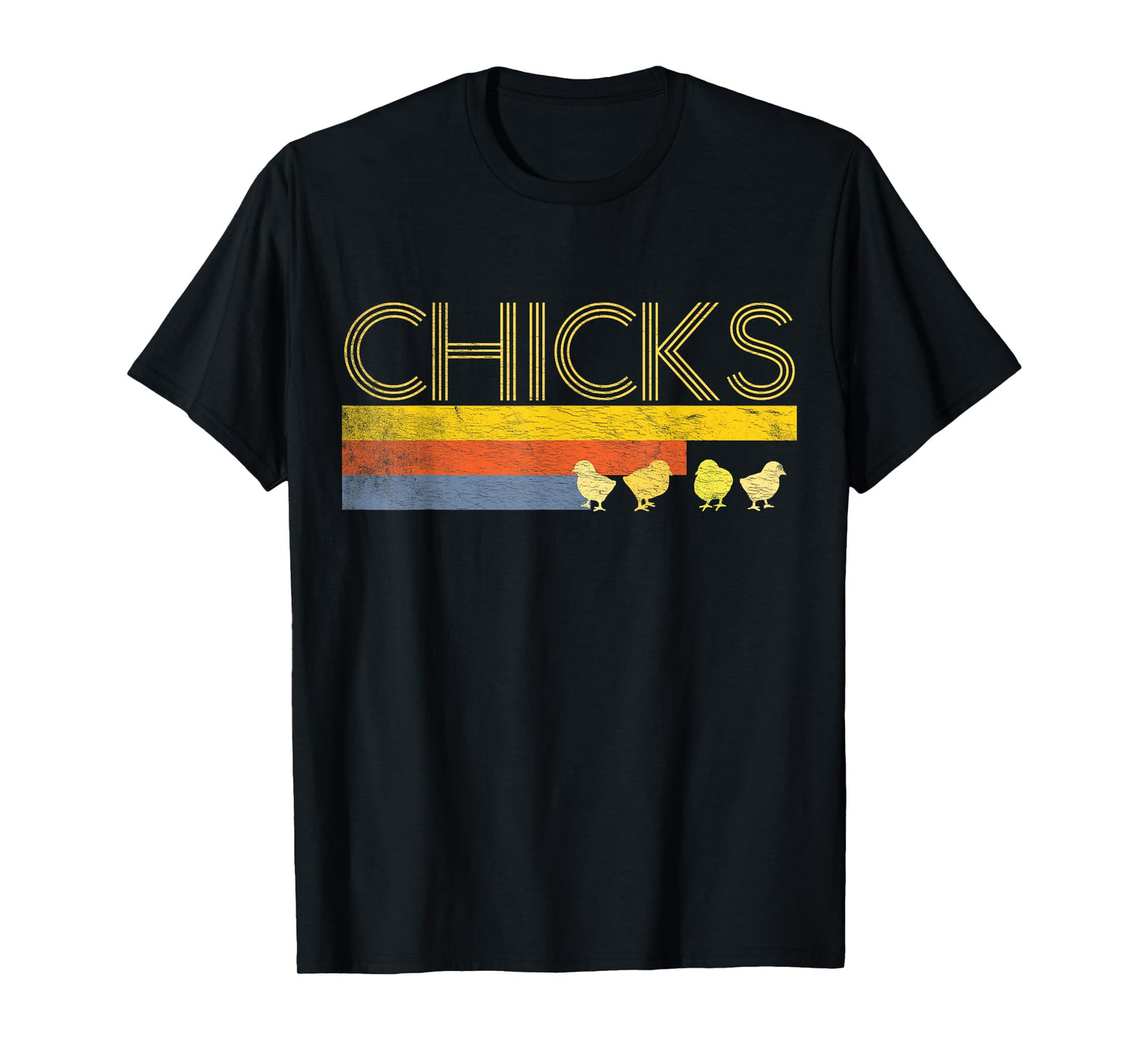 Funny Retro Striped Easter Chicks Shirt Chick Baby Chicken T-Shirt