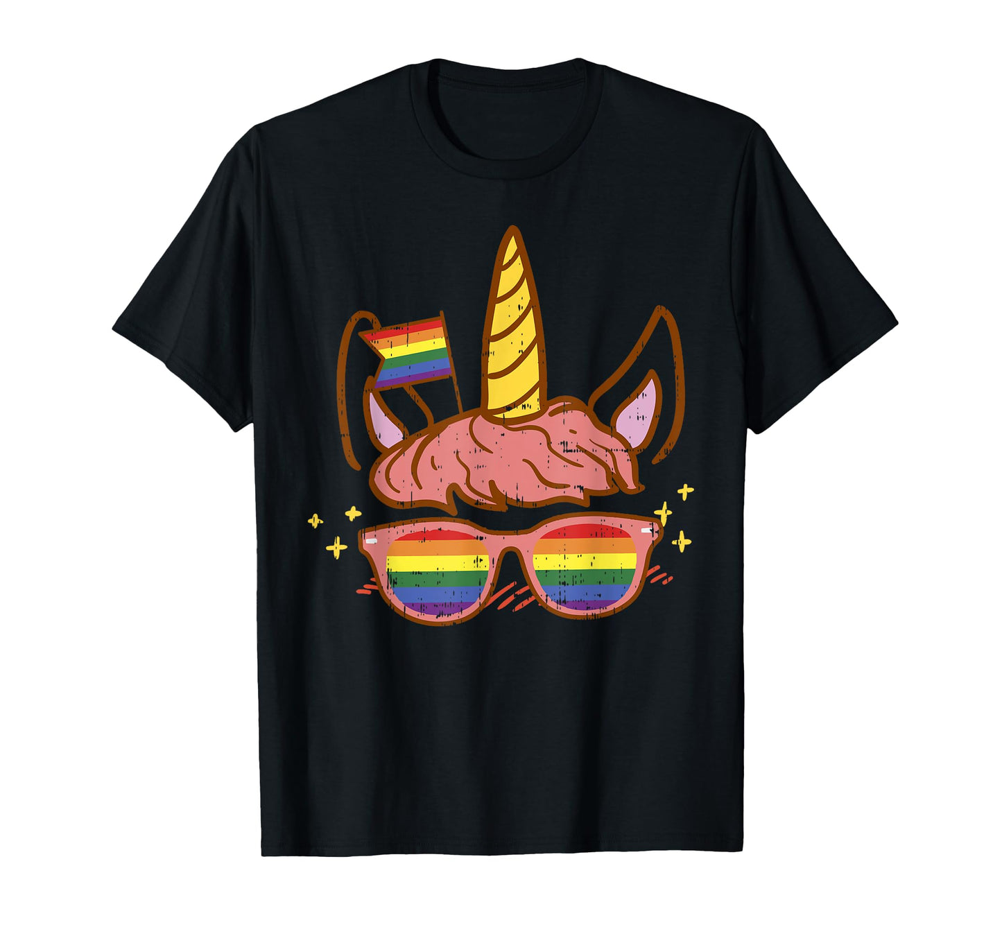 Gay Unicorn Funny Rainbow Animal LGBT Pride Month Girls Gift T-Shirt