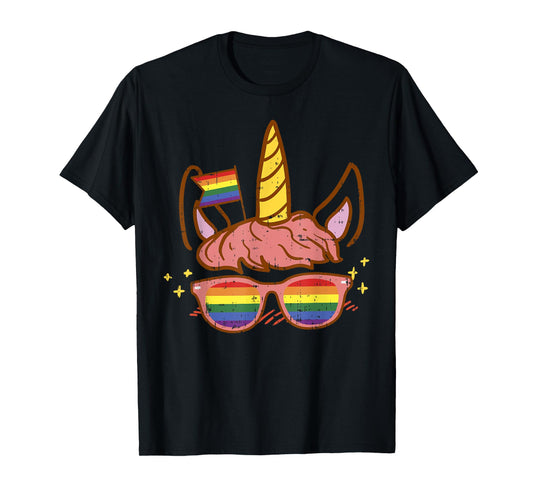 Gay Unicorn Funny Rainbow Animal LGBT Pride Month Girls Gift T-Shirt