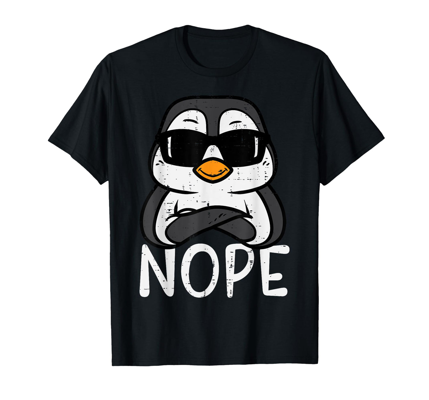 Penguin Nope Sunglasses Cool Boys Kids Toddler Men Women T-Shirt