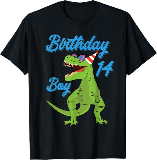 Dinosaur Birthday Shirt 14 Years Old Birthday Gift Dinosaur T-Shirt