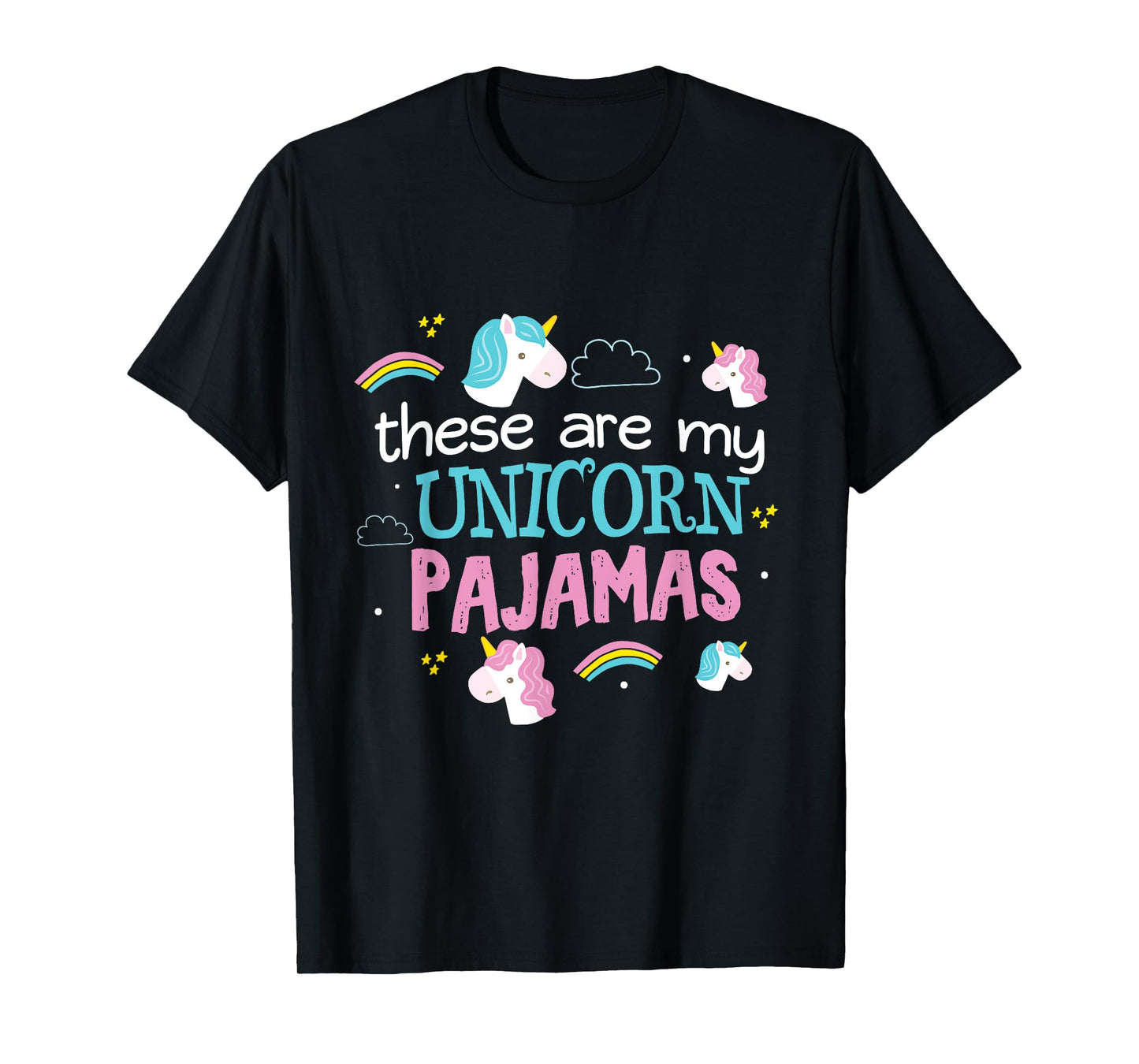 Adorable Unicorn Lover Pajama PJ Top Cute T-shirt Girls Gift T-Shirt