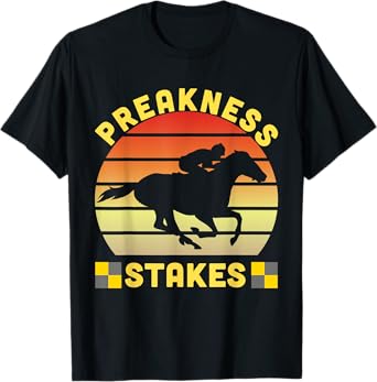 Preakness Stakes Retro Horse Racing, Men Women Kids Jockey T-Shirt