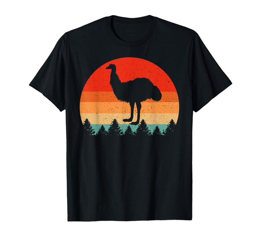 Vintage Retro Emu Birds Lover Emu T-Shirt