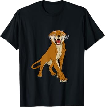 Saber Toothed Cat Head Gift for Saber Toothed Tiger Lovers T-Shirt