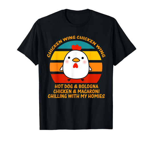 Chicken Wing Chicken Wing Hot Dog and Bologna Kids Boy Girl T-Shirt