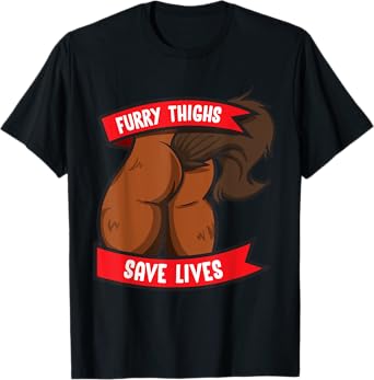 Horse Furry Thighs Save Lives Proud Furry Pride Fandom T-Shirt