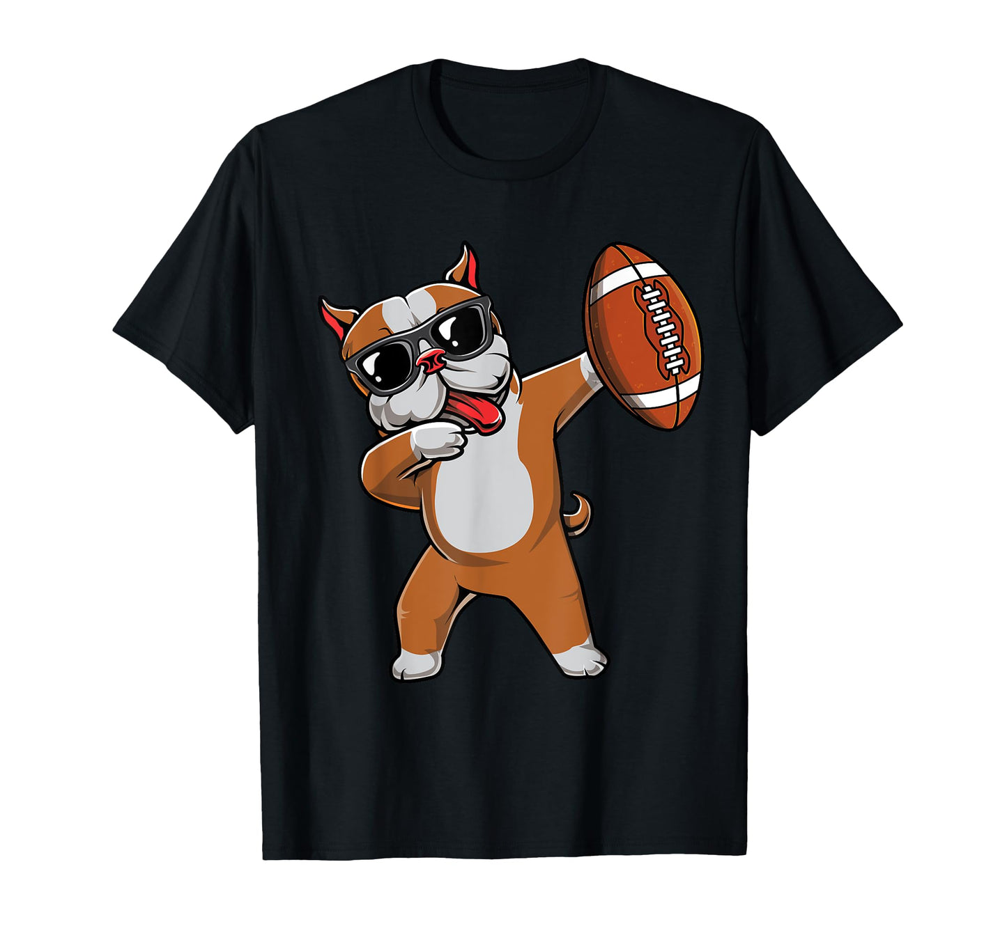 Dabbing Pitbull Dog Cute Pit Bull Dab Boys Football Gift T-Shirt