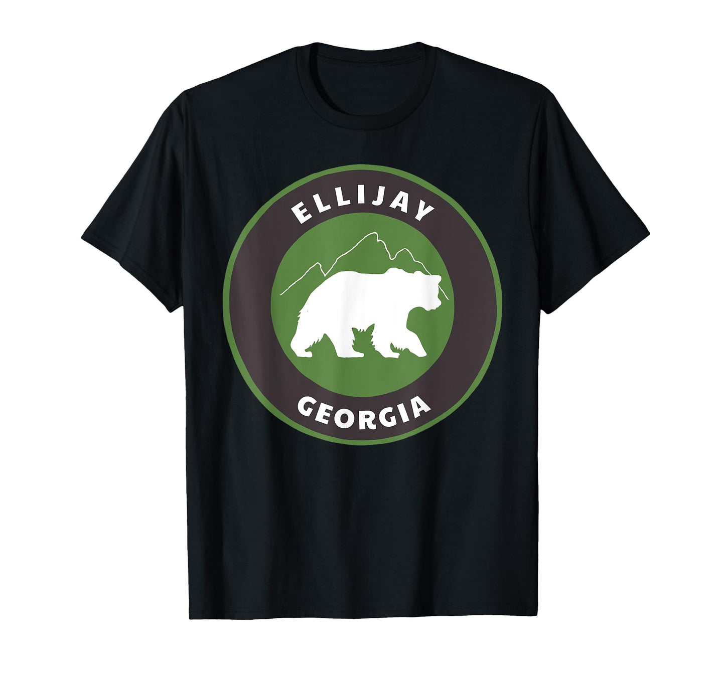 Ellijay Georgia Outdoors GA Bear Mountains Badge T-Shirt